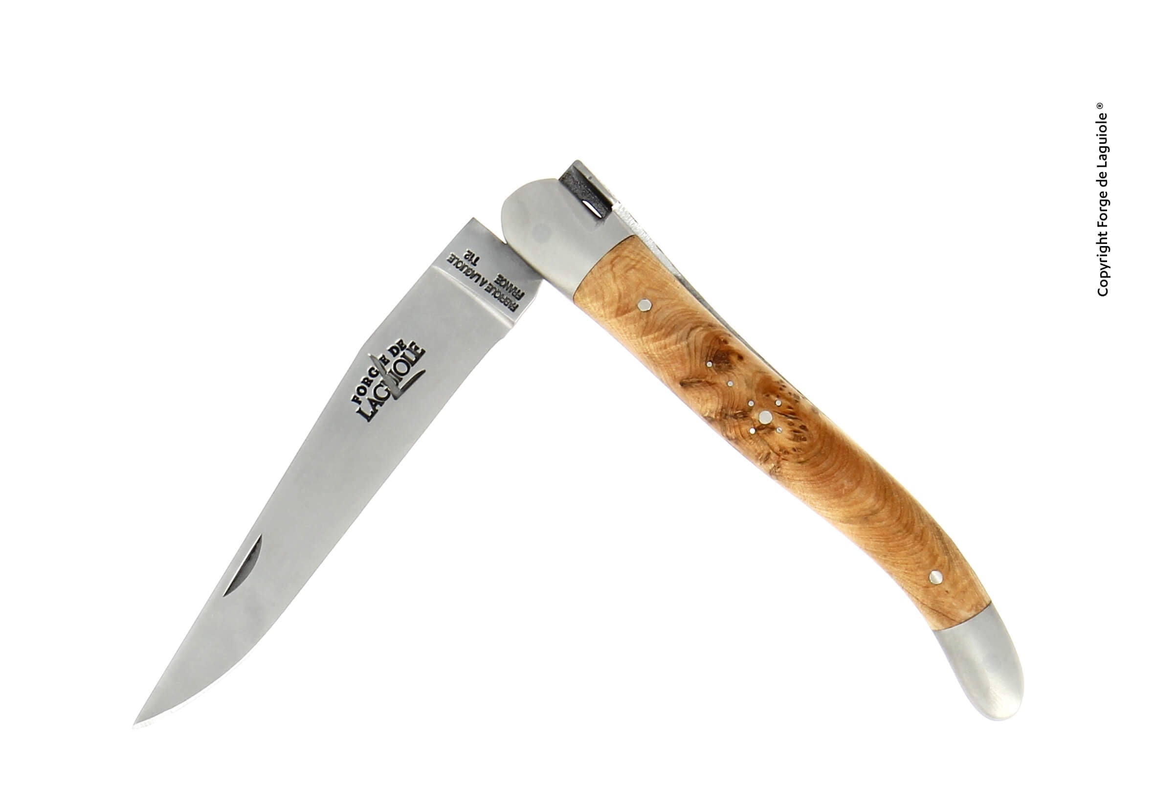 Forge De Laguiole Fickkniv, 11 cm, enbärshandtag, matt yta