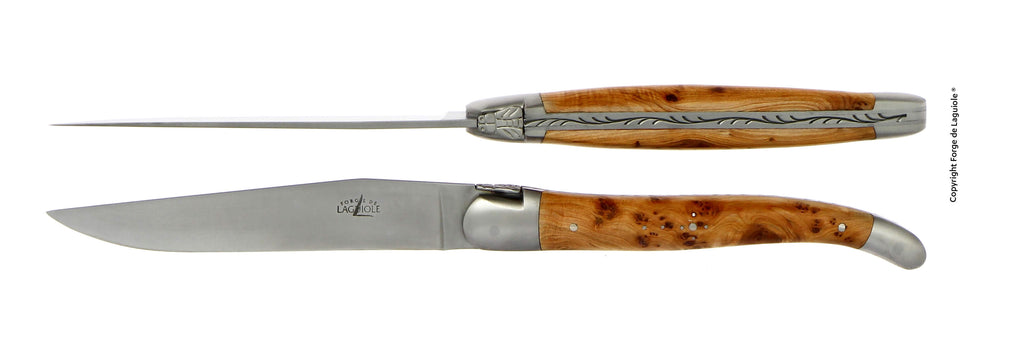 Forge De Laguiole Juniper-handtag - Satinmatt rostfritt stålblad