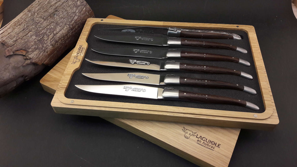 Laguiole En Aubrac Wenge Wood (matt rostfritt stål) - i trälådor
