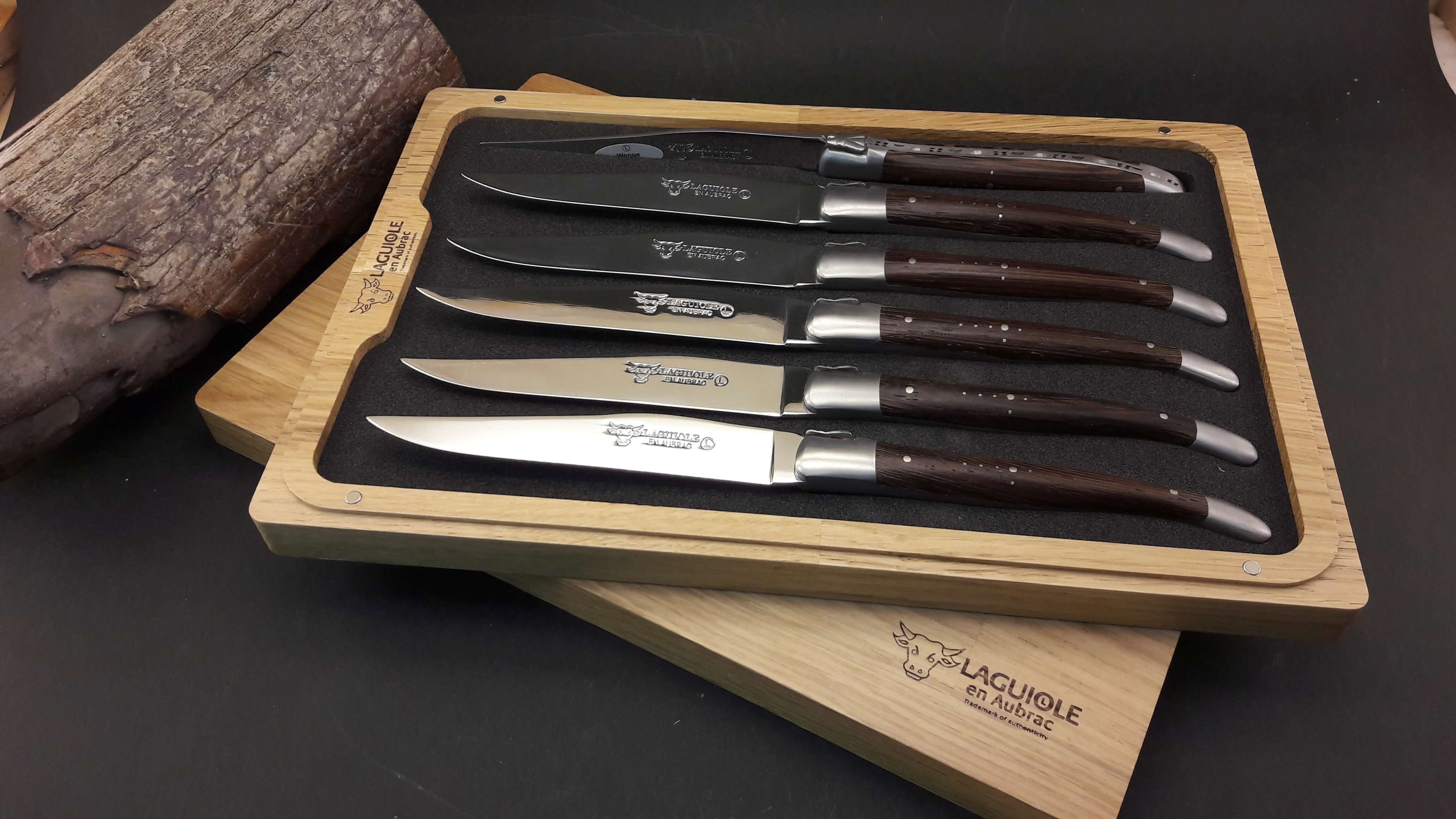 Laguiole En Aubrac Wenge Wood (matt rostfritt stål) - i trälådor

