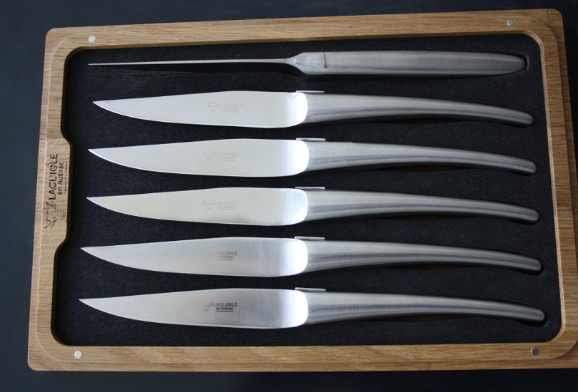 Laguiole En Aubrac Matt Rostfritt Stål Steakknivar