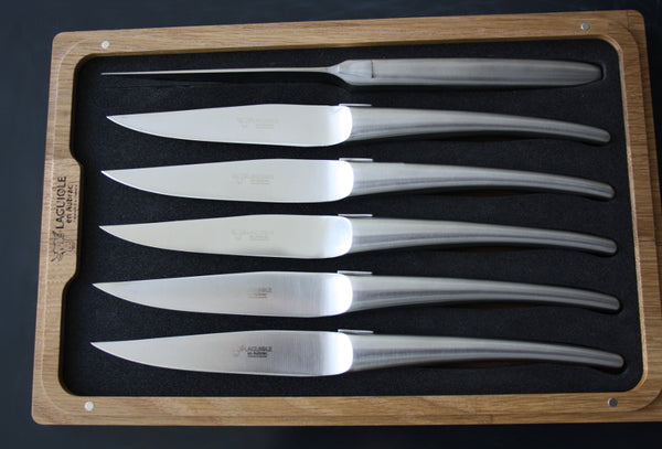 Laguiole En Aubrac Matt Rostfritt Stål Steakknivar
