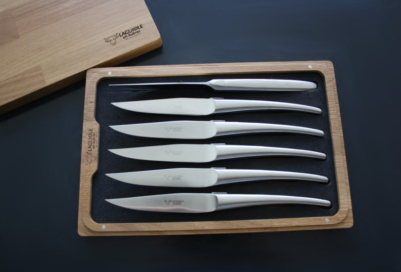 Laguiole En Aubrac Matt Rostfritt Stål Steakknivar