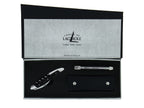 Presentset - Dark Horn - Sommelier Vinöppnare och Fickkniv. Högglanspolerad finish