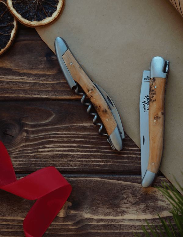 Presentset - Juniper - Sommelier vinöppnare och fickkniv