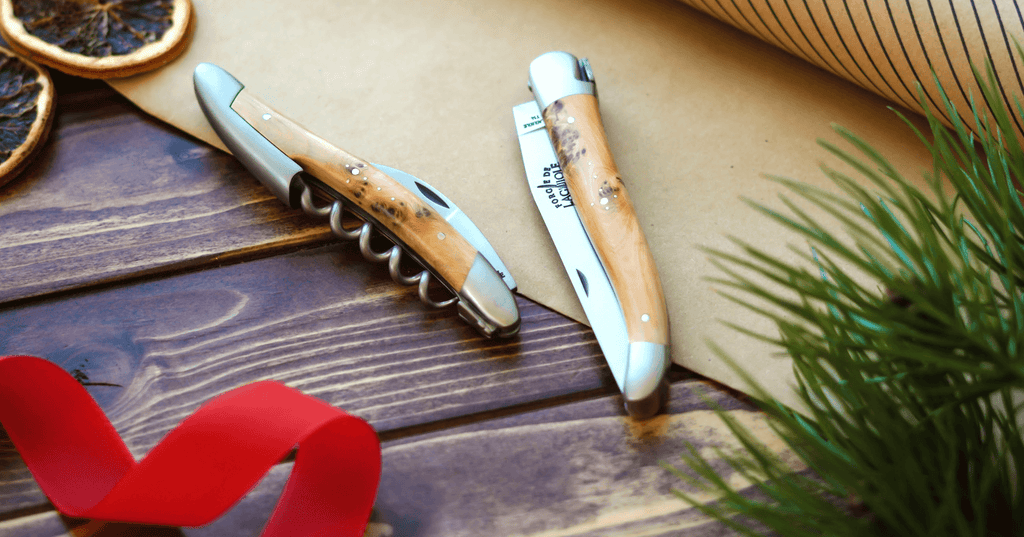 Presentset - Juniper - Sommelier vinöppnare och fickkniv