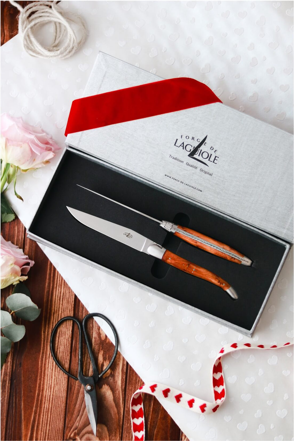 Forge De Laguiole Juniper-handtag - Satinmatt rostfritt stålblad