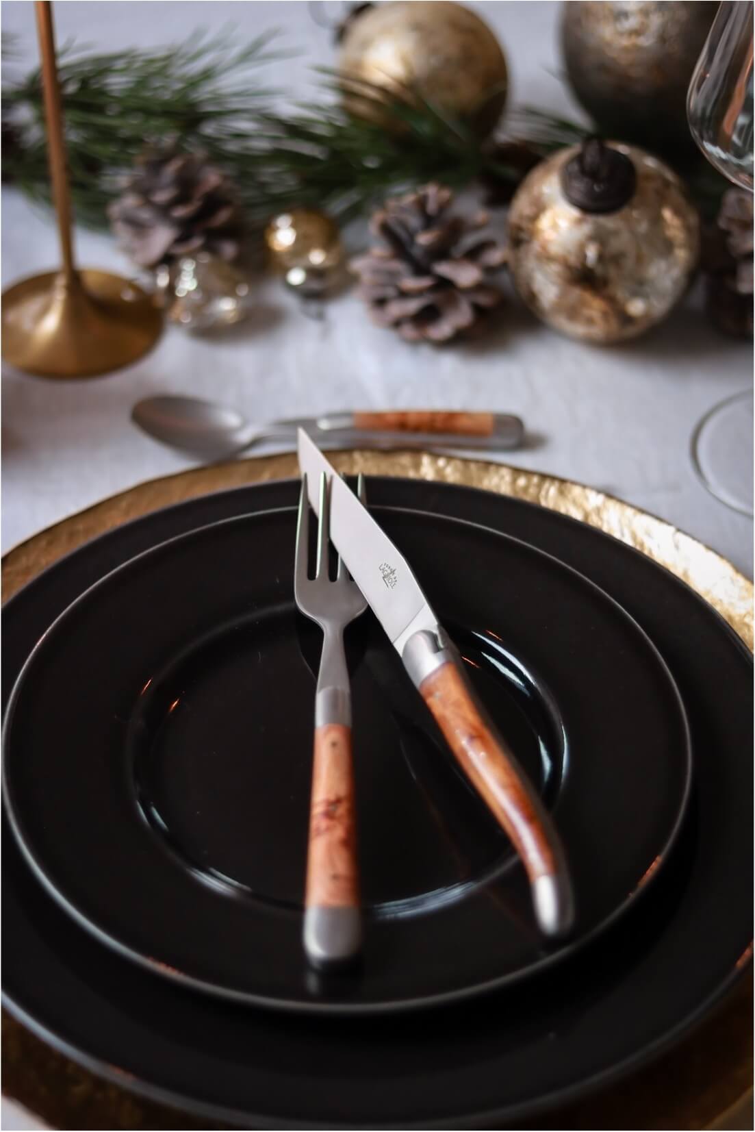 Forge De Laguiole Juniper-handtag - Satinmatt rostfritt stålblad