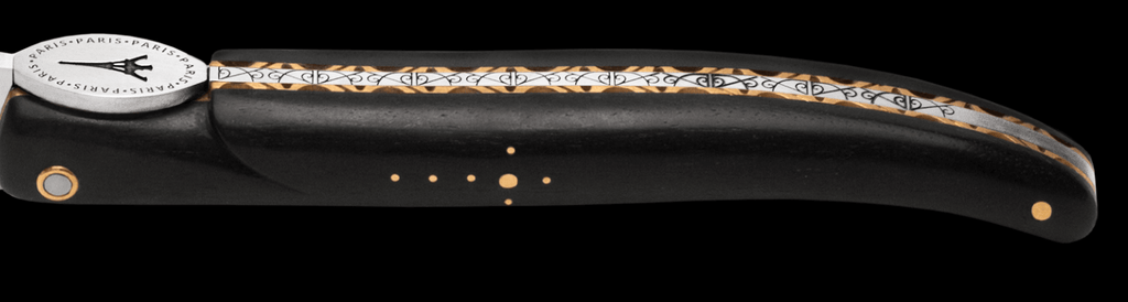 Laguiole En Aubrac - ORIGINE TOUR EIFFEL - Fickkniv med ebenholtshandtag