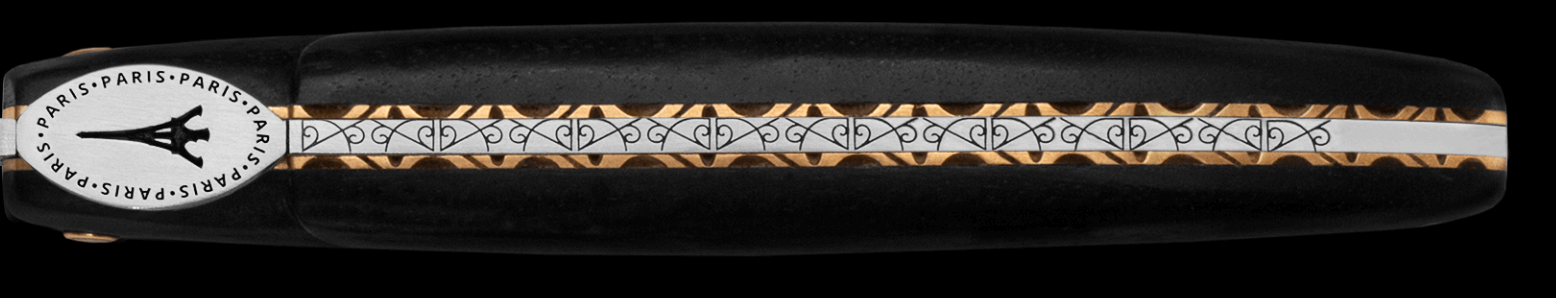 Laguiole En Aubrac - ORIGINE TOUR EIFFEL - Fickkniv med ebenholtshandtag