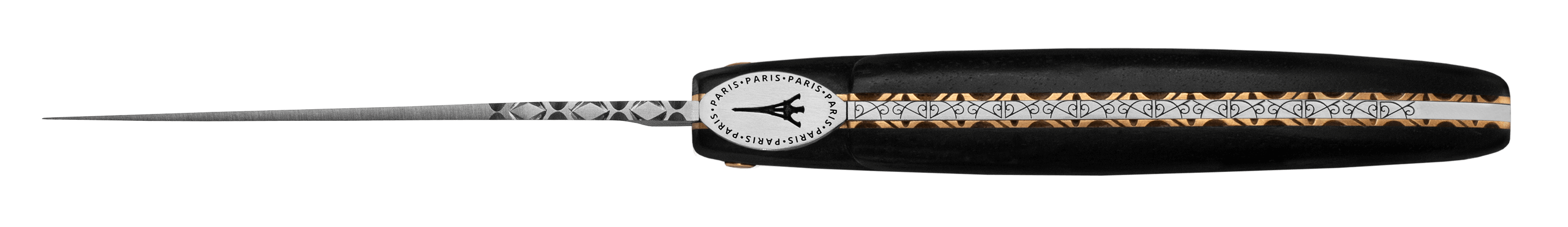 Laguiole En Aubrac - ORIGINE TOUR EIFFEL - Fickkniv med ebenholtshandtag