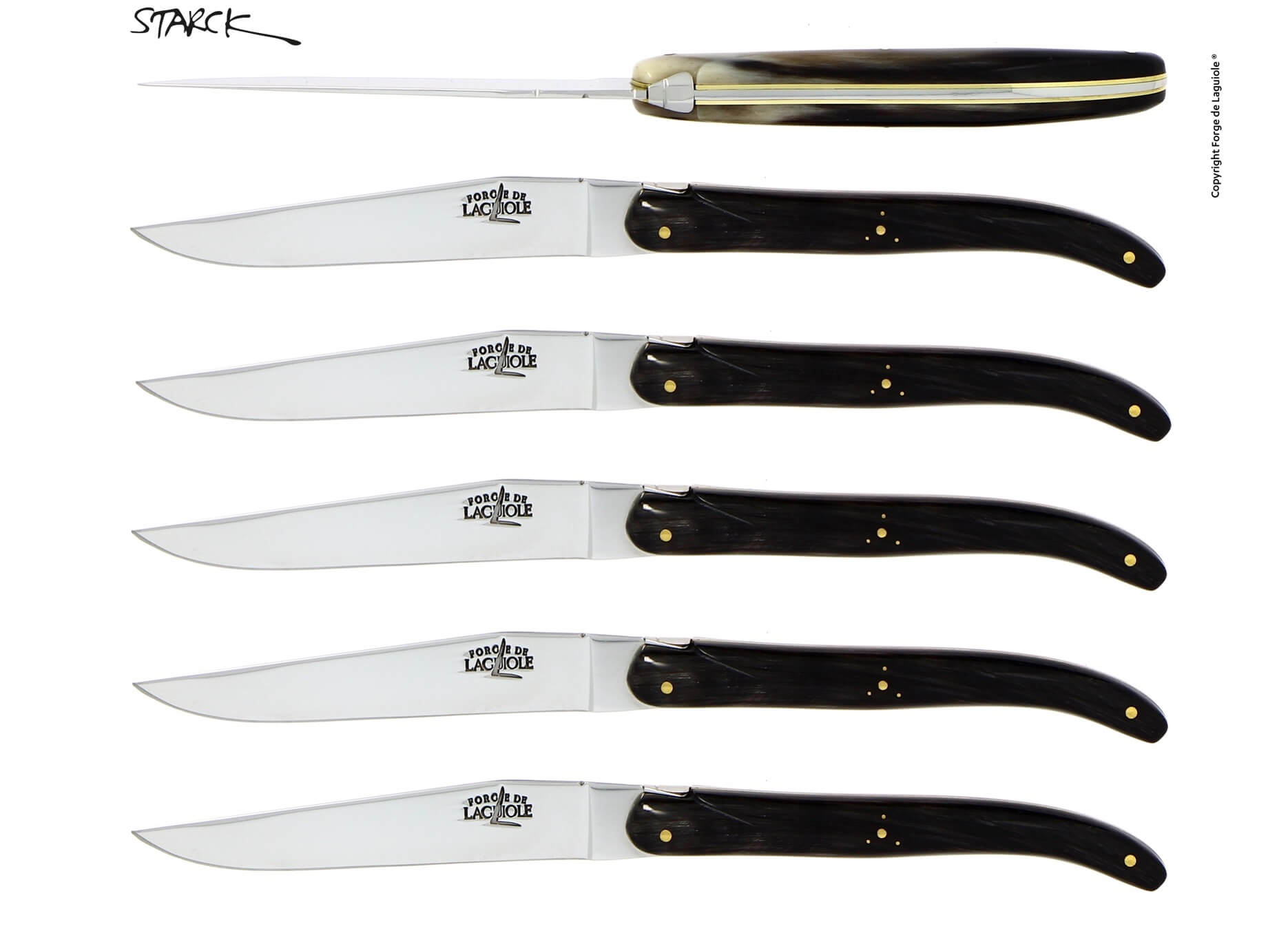 Set med Forge De Laguiole-knivar designade av Philippe Starck