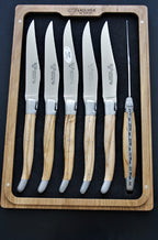 Laguiole En Aubrac Olive Wood Steak Knivar