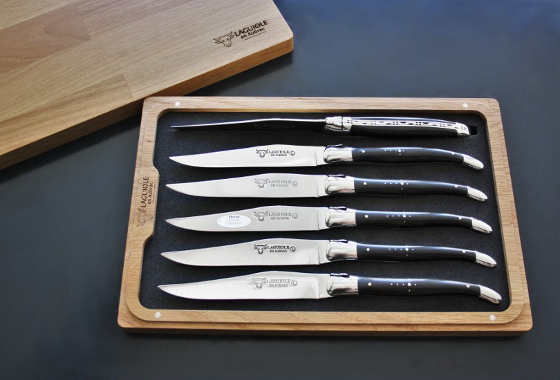 Laguiole En Aubrac Steakknivar i Ebenholtsträ
