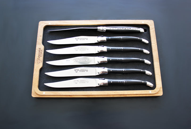 Laguiole En Aubrac Steakknivar i Ebenholtsträ