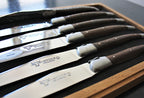 6 Laguiole En Aubrac Wenge Wood Steak Knives (matte stainless steel)